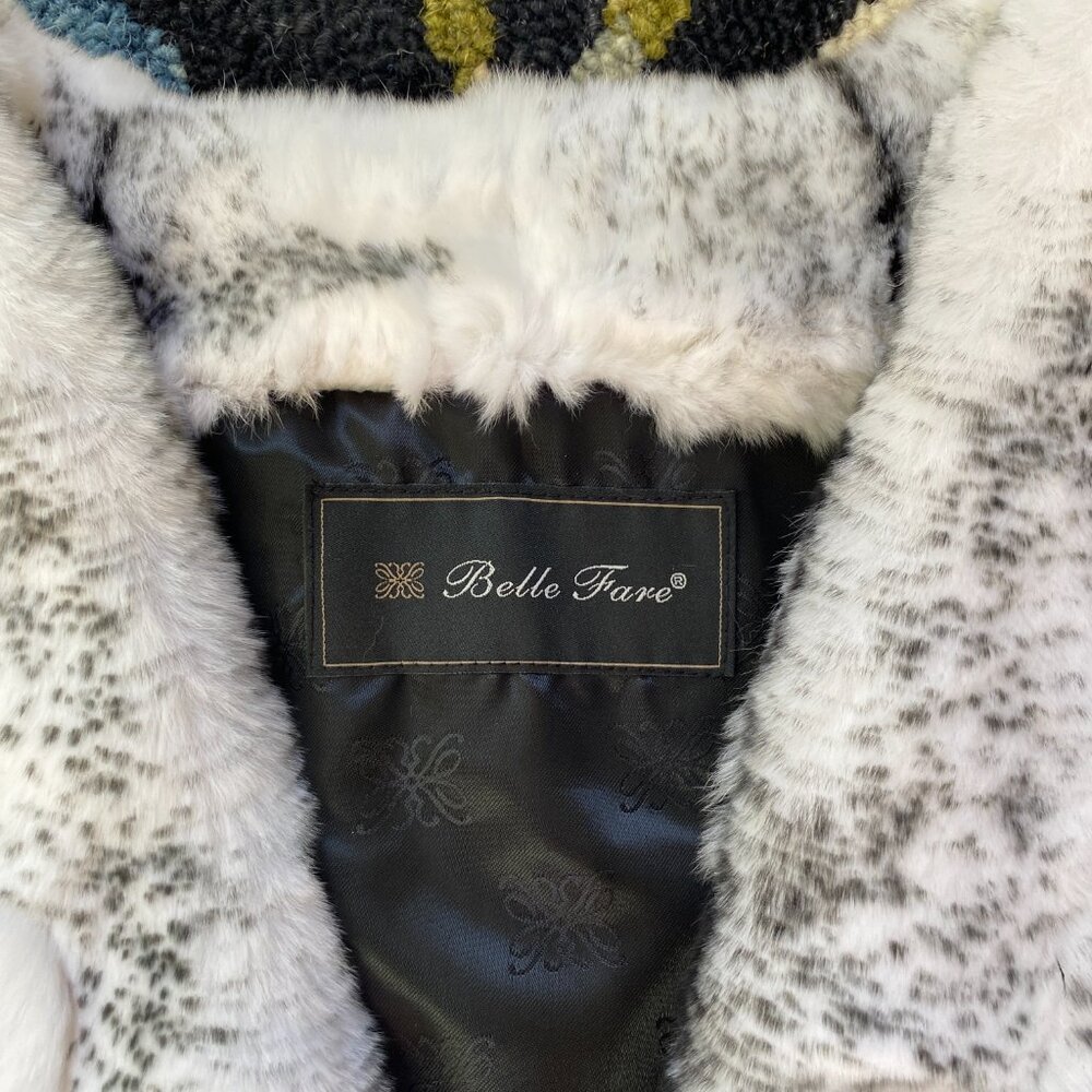 Belle Fare Toronto Leather Trim Rabbit Fur Bolero - XS - Picture 5 of 9